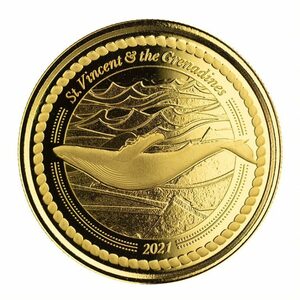[保証書・ケース付き] 2021年 (新品) セントビンセント・グレナディーン「ザトウクジラ」純金 1オンス 金貨