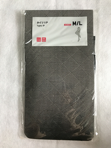 訳有 新品 未開封 UNIQLO ユニクロ レディース タイツ ミニダイヤ柄 黒 25デニール サイズM/L /パンスト/ストッキング/ブラック/ダイヤ柄/1