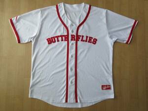 BUMP OF CHICKEN STADIUM TOUR 2016 BFLY Baseball Shirts WHITE刺繍 パッチ ベースボール シャツ L 白 赤 ユニフォーム ジャージT藤原基央