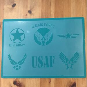 No.129ステンシルシート U.S.A.F. お得な詰め合わせ世田谷ベース 空軍 AIR FORSE ARMY 男前 インテリア DIY ステンシルプレート ミリタリー