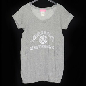 MASTERMIND JAPAN プリント半袖カットソー サイズ0 グレー LMS-SW4-014 レディース マスターマインドジャパン tシャツ