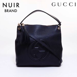 極美品 グッチ GUCCI ソーホー 2way ショルダーバッグ ショルダーバッグ ブラック WS6064