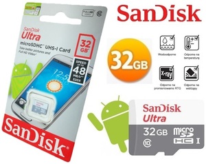 32G マイクロSDHCカード SanDisk 32GB 高速48MB/s 320倍速 Ultra UHS-1 microSDメモリ SDSQUNB-032G-GN3MN サンディスク フルHD録画