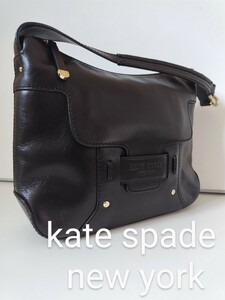 kate spade NEWYORK ケイトスペードワンショルダー レザー ハンドバッグ ブラック 正規品