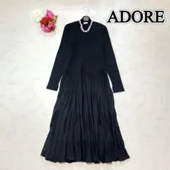 【定価7.6万】ADORE アドーア　ティアードニットドッキングワンピース　38