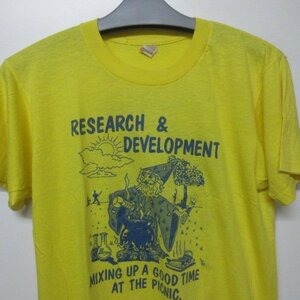 80s USA製 Tシャツ　L　黄色　魔法使い　ヴィンテージ　オールド　アメカジ古着　aa240