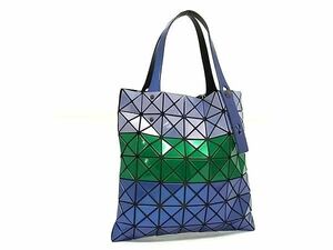 ■新品同様■ BAO BAO ISSEY MIYAKE バオバオイッセイミヤケ プリズム PVC トートバッグ ハンドバッグ ブルー系×グリーン系 AX3231