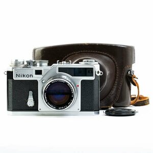 Nikon ニコン SP レンジファインダー フィルムカメラ シルバー NIKKOR-S F1.4 5cm ボディ レンズセット レザーケース付 #36249