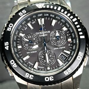 CASIO カシオ OCEANUS オシアナス OCW-650TDJ-1A 腕時計 タフソーラー 電波ソーラー アナログ カレンダー チタニウム メンズ 動作確認済み