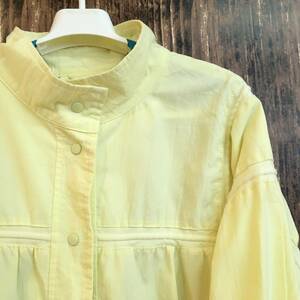 アメリカ輸入古着 中古 メンズLサイズ ジャケット ジャンパー 黄色 イエロー 薄手 アウター フルジップ ブルゾン 送料無料