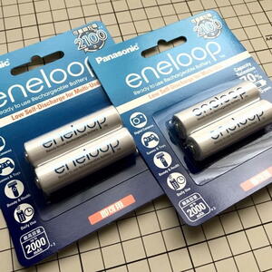 【 新品 未開封 】Panasonic パナソニック / eneloop / 単3 / 2本 入り 4本 / SANYO サンヨー ロゴ / BK-3MCCE2BTW / 海外 モデル