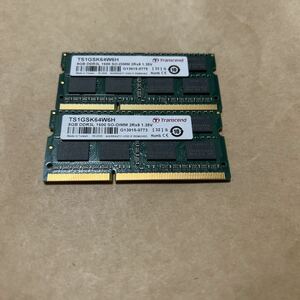 16GB#121# Transcend TSIGSK63W6H 8GBDDR3L 1600 SO-DIMM 2Rx8 1.35。8GBx2枚=16GB