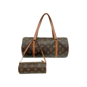 〇〇 LOUIS VUITTON ルイヴィトン モノグラム パピヨン 30 ショルダーバッグ M51365 ブラウン やや傷や汚れあり