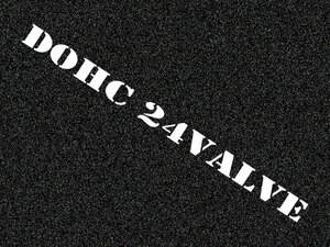 「DOHC 24VALVE」カッティングステッカーType2(2)　特殊カラー(ラメ、再帰反射)　