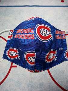 1点のみ★NHL Montreal Canadiens モントリオール カナディアンズ プリントFace Off! マスクカバー カナダ製 Made in Canada スッキリ型