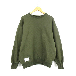 ダブルタップス WTAPS ★AA☆OBJ 01 SWEATER COTTON BEAK 232ATDT-CSM19 スウェット トレーナー オリーブ 03 メンズ