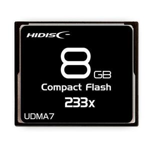 コンパクトフラッシュ CFカード 8GB MLCチップ搭載 HIDISC/HDCF8G233XJP3/0233/送料無料メール便 ポイント消化