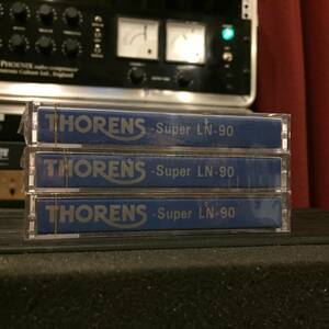  THORENS トーレンス Super LN-90 ×3本 ( 新品暗所保管 )　オープンリール風カセットテープ　A80 studer REVOX 456 テープメディア ampex