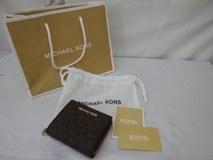 MICHAEL KORS マイケルコース 2つ折り 財布 小銭入れあり レディース コンパクト 美品 240331