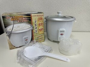 A146-S3-13728 ライフフィット Life-Fit LF-001 炊飯器 2合炊き ホワイト 白 現状品①