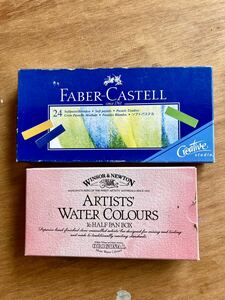 winsor & newton artists water colors 水彩　絵の具 / Faber Castell ソフトパステル ファーバーカステル 