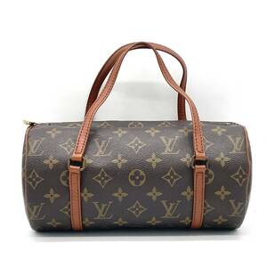 1円 美品 LOUIS VUITTON ルイヴィトン モノグラム パピヨン26 筒型 ハンドバッグ ミニボストン M51366