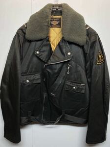 【36】 50s HARLEY DAVIDSON CYCLE CHAMP Satin Motorcycle Jacket ハーレーダビッドソン サイクルチャンプ サテン ジャケット Dポケ T41