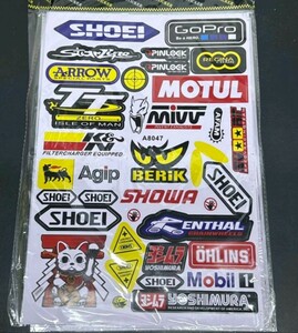 防水　バイクステッカー　車ステッカー　ヘルメットステッカー　21*30 センチ　ショウエイ　ヨシムラ　レップソル　モンスター Sticker D