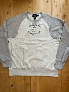 新品　RRL ダブルアールエル　スウェット　グレー ステンシルプリント ミリタリー Ralph Lauren Double RL Cotton-Blend Fleece フリース L