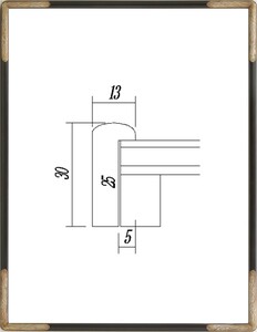 デッサン用額縁 木製フレーム 7200 四ッ切サイズ ブラック