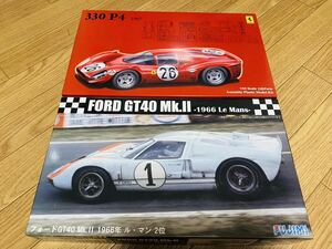 FUJIMI/フジミ 1/24 フェラーリ 330P4 & フォード GT40 Mk.Ⅱ プラモデル 2台セット 未組立 Ford VS Ferrari