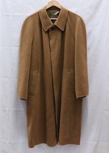 【中古美品】Christian Dior ディオール カシミア 100% ウール ステンカラーコート キャメル ブラウン メンズ サイズM ロングコート