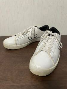 [COMME DES GARCONS HOMME DEUX×FRED PERRY] 15SS ローカット レザースニーカー US10 28cm ホワイト