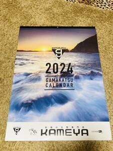 がまかつ 純正 2024年度 カレンダー かめや釣具 コラボ gamakatsu GAMAKATSU CALENDAR 2024年 KAMEYA kameya ガマカツ フィッシング潮見表