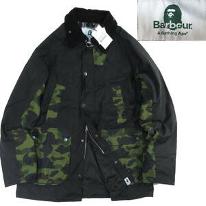 送料無料 新品◆BAPEＸBARBOUR◆1st CAMO BEDALE カモフラージュ ビデイル ジャケット XL ブラック◆エイプ バブアー A BATHING APE◆J375