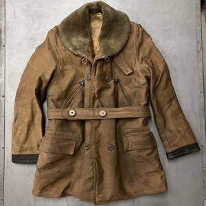 30S ビンテージ JEEP COAT ショールカラー モールスキンコート ムートン ボア SHAWL COLLAR MOLESKIN vuz0154