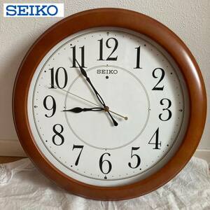 TA■ 動作品 SEIKO セイコー 壁掛け時計 木枠 KX388B インテリア リビング 時計 電波時計 セイコー電波掛時計 掛時計 