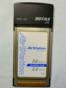 PCMCIA 無線LANカード BUFFLO Air Station WLI-CB-G54L テスト無 ジャンク 長期保管