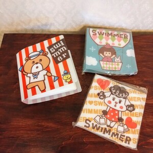 【未開封2個・中古1個セット】SWIMMER CD・DVDファイル12枚24枚収納スイマー昭和レトロクマ犬女の子気球アニマル柄ディスクホルダー可愛い