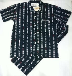 和柄 G-HOUSE　遠州捺染　綿１００％　日本製 半袖パジャマ Mサイズ 新品タグ付き　7分丈パンツ　新品タグ付き