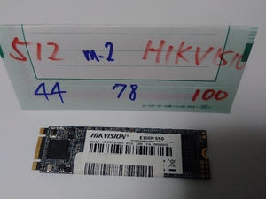 ■ SSD M.2 ■ 512GB （44時間）　正常判定　HIKVISION E100N　送料無料