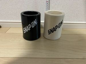 Snap-onスナップオン タンブラーケース　カップケース　2個セット　ペア　ブラック/ホワイト　新品