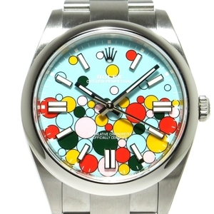 ROLEX(ロレックス) 腕時計■新品同様 オイスターパーペチュアル41 124300 メンズ ターコイズブルー