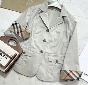 大きいサイズ 新品同様 バーバリー BURBERRY バーバリー ロンドン ジャケット テーラードジャケット 羽織り 旅行 行楽 希少 48 17号