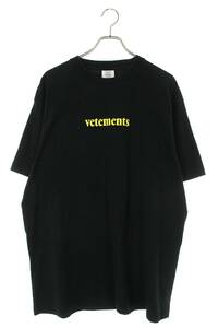 ヴェトモン VETEMENTS SS20TR304 サイズ:L バーコードパッチロゴプリントTシャツ 中古 NO05