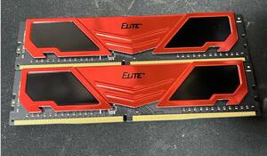 TEAMGROUP ELITE DDR4-2666 8GB 2枚組(16GB) デスクトップメモリ TPRD48G2666HC19BK