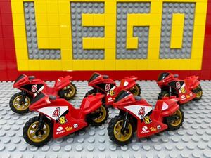 ☆レーシングバイク☆ レゴ　バイク　オートバイ　５台セット　( LEGO 乗り物 シティ レーサーズ サーキット　B11006