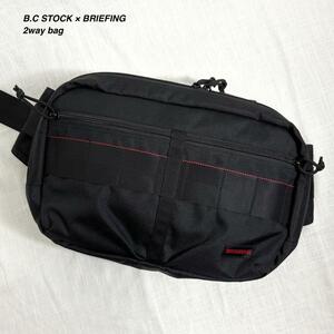 ■1円〜 ＜超美品・別注!!＞■BRIEFING ブリーフィング×ベーセー 2way ショルダーバッグ 普段使い お洒落 大きめ ブラック 23092730000730