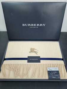 【新品・未使用品】BURBERRY 英国 バーバリー ベージュ 膝掛け ひざ掛け ブランケット 65×120cm ウール100%　自宅保管品 ノバチェック