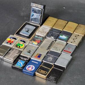 1円～ ZIPPO ジッポ まとめ売り 喫煙具 アンティーク コレクション 大量 着火未確認/現状品扱い 24d菊E